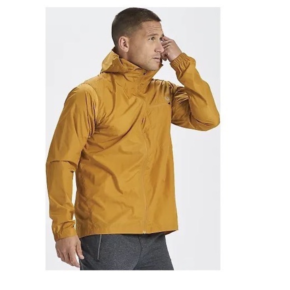 Vuori Daybreak Windbreaker Jacket Men's‎ M Cognac Lightweight Hooded Zip
